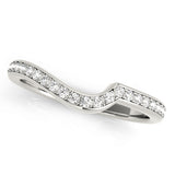 Prong-in-Channel Curved Half Eternity Ring in Gold & Platinum