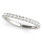 Prong Set Half Eternity Ring in Gold & Platinum