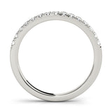 Prong Set Half Eternity Ring in Gold & Platinum