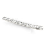 Split Prong Curved Half Eternity Ring in Gold & Platinum