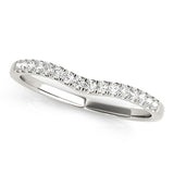 Curved Half Eternity Ring in Gold & Platinum