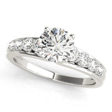 Iconic Prong-Set Round Diamond Engagement Ring — 9K/18K Gold & Platinum