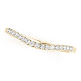 U-Prong Curved Half Eternity Ring in Gold & Platinum