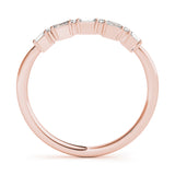 Alternating Round & Fancy Baguette Half Eternity Ring in Gold & Platinum