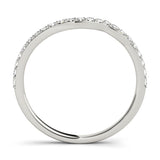 Prong Set Curved Half Eternity Ring in Gold & Platinum