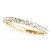 Split Prong Half Eternity Ring in Gold & Platinum