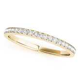 Prong Set Half Eternity Ring in Gold & Platinum