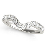 Xo Curved Half Eternity Ring in Gold & Platinum