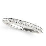 Prong in Channel Half Eternity Ring in Gold & Platinum