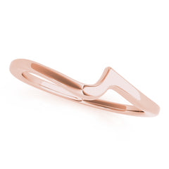Curved Wedding Gold Band