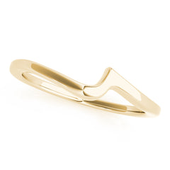 Curved Wedding Gold Band