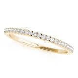 Straight Split Prong Half Eternity Ring in Gold & Platinum