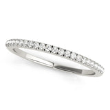 Straight Split Prong Half Eternity Ring in Gold & Platinum