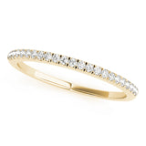 Single Row U-Prong Wedding Half Eternity Ring in Gold & Platinum