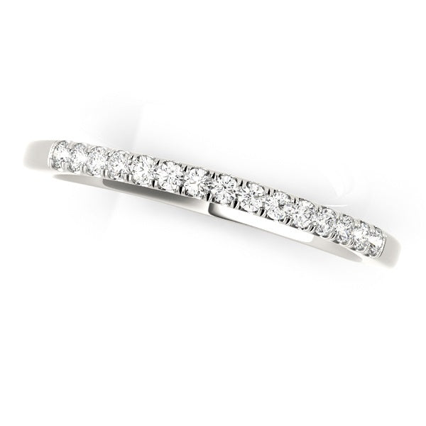 Prong Set Half Eternity Ring in Gold & Platinum