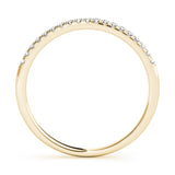 Single-Row Split-Prong Half Eternity Ring in Gold & Platinum