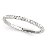 Single-Row Split-Prong Half Eternity Ring in Gold & Platinum