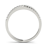 Prong Set Half Eternity Ring in Gold & Platinum