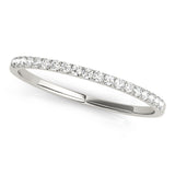 Straight Half Eternity Ring in Gold & Platinum