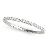 Split Prong Half Eternity Ring in Gold & Platinum