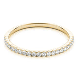 Straight Diamond Half Eternity Ring in Gold & Platinum