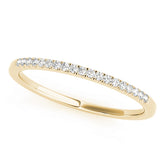 Split Prong Set Half Eternity Ring in Gold & Platinum