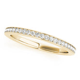 Single Row Prong in Channel Set Half Eternity Ring in Gold & Platinum