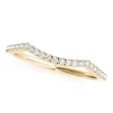 Curved Half Eternity Ring in Gold & Platinum