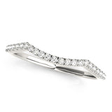 Curved Half Eternity Ring in Gold & Platinum