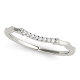 Curved Half Eternity Ring in Gold & Platinum