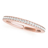 Single Row Prong in Channel Half Eternity Ring in Gold & Platinum