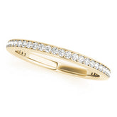 Single Row Prong in Channel Half Eternity Ring in Gold & Platinum