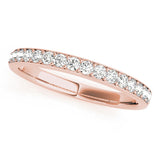 Prong in Channel Half Eternity Ring in Gold & Platinum