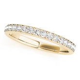 Prong in Channel Half Eternity Ring in Gold & Platinum