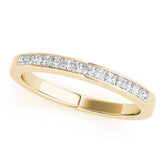 Channel Set Princess Cut Half Eternity Ring in Gold & Platinum