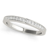 Channel Set Princess Cut Half Eternity Ring in Gold & Platinum