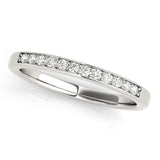 Prong in Channel Half Eternity Ring in Gold & Platinum