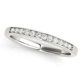 Prong in Channel Half Eternity Ring in Gold & Platinum