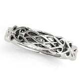 Vintage Filigree Wedding Gold Band