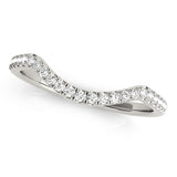 Split Prong Curved Half Eternity Ring in Gold & Platinum