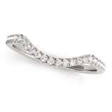Curved Half Eternity Ring in Gold & Platinum