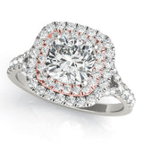 Timeless Halo Engagement Ring Cushion Diamond Engagement Ring — 9K/18K Gold & Platinum