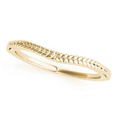 Braided Curved Wedding Gold Band