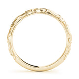 Floral-Inspired Wedding Gold Band