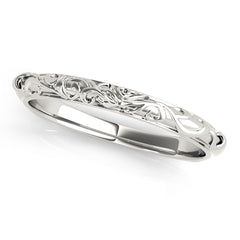 Floral-Inspired Wedding Gold Band