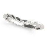 Twisted Shank Curved Wedding Gold Band