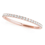 Straight Half Eternity Ring in Gold & Platinum