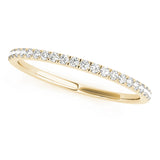 Straight Half Eternity Ring in Gold & Platinum