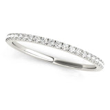 Straight Half Eternity Ring in Gold & Platinum