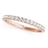 Split Prong Half Eternity Ring in Gold & Platinum